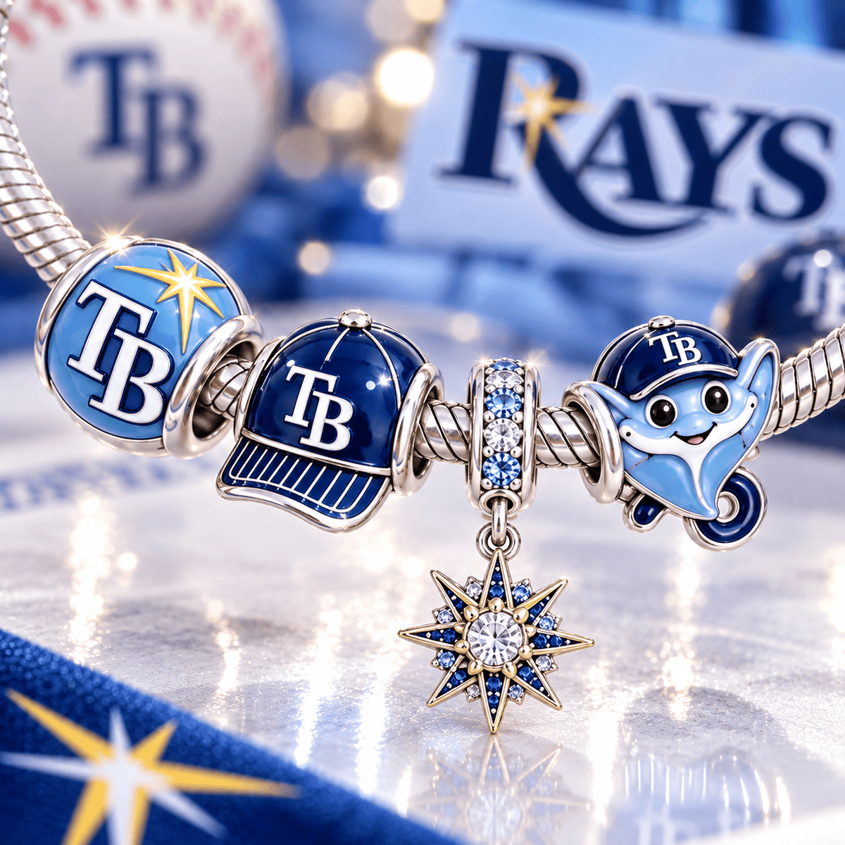 TPBR Silver Charm Bracelet Set VTH