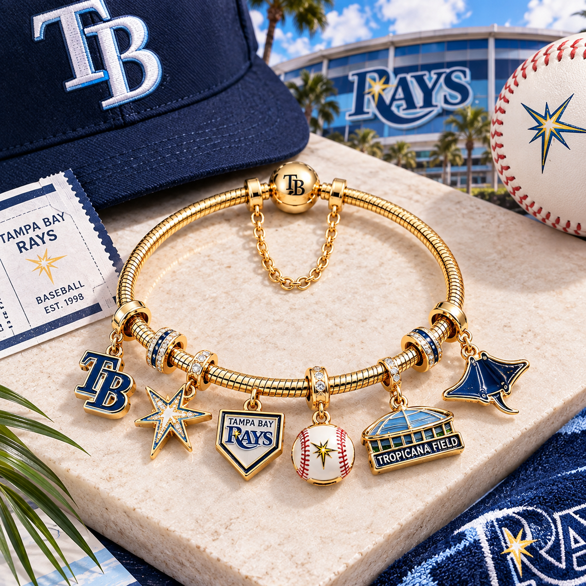 TPBR Gold Charm Bracelet Set TTN
