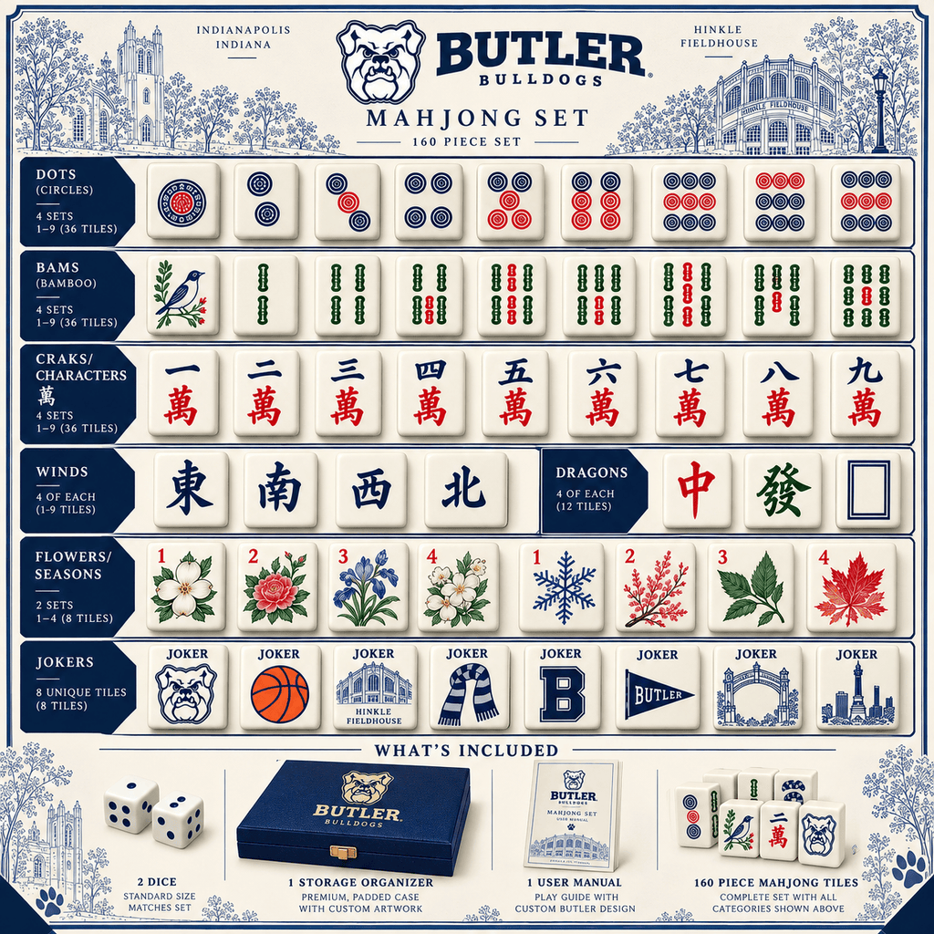 Premium BBD Mahjong Tiles Set TNSM