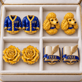 SGRO Sculpted Button Jewelry Set NTKO