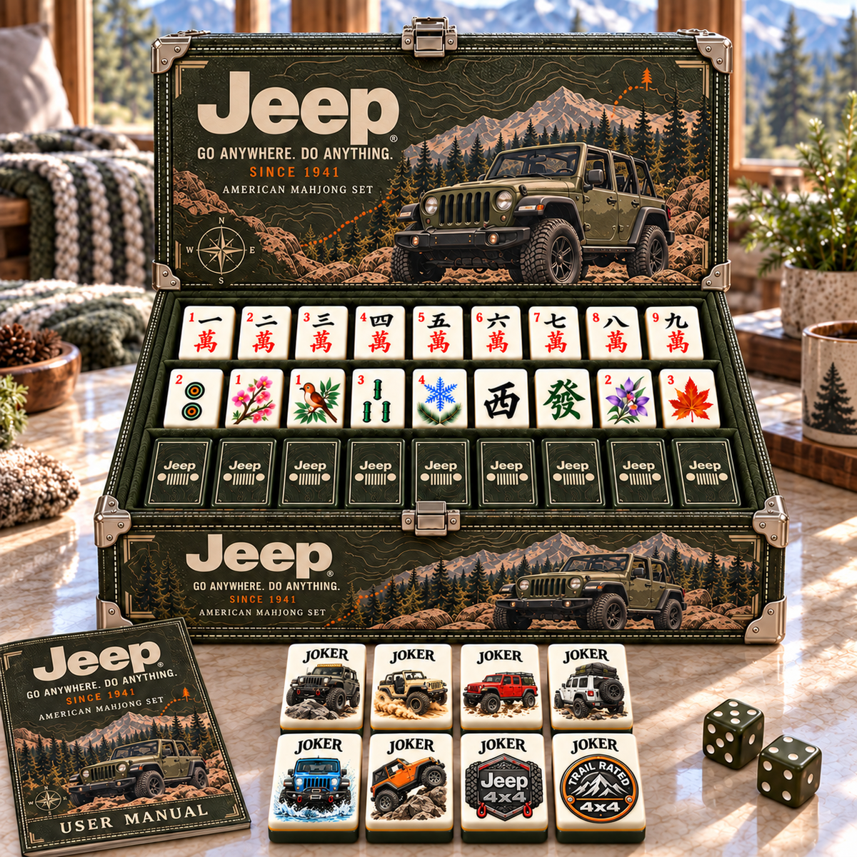 Premium JEP Mahjong Tiles Set PVNA