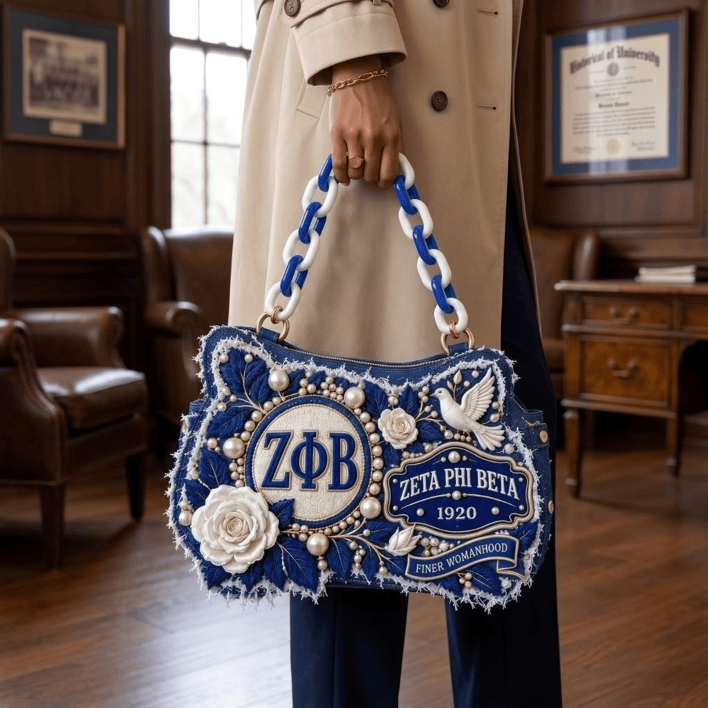 ZPB Sculptural Embroidered Denim Handbag NTKO