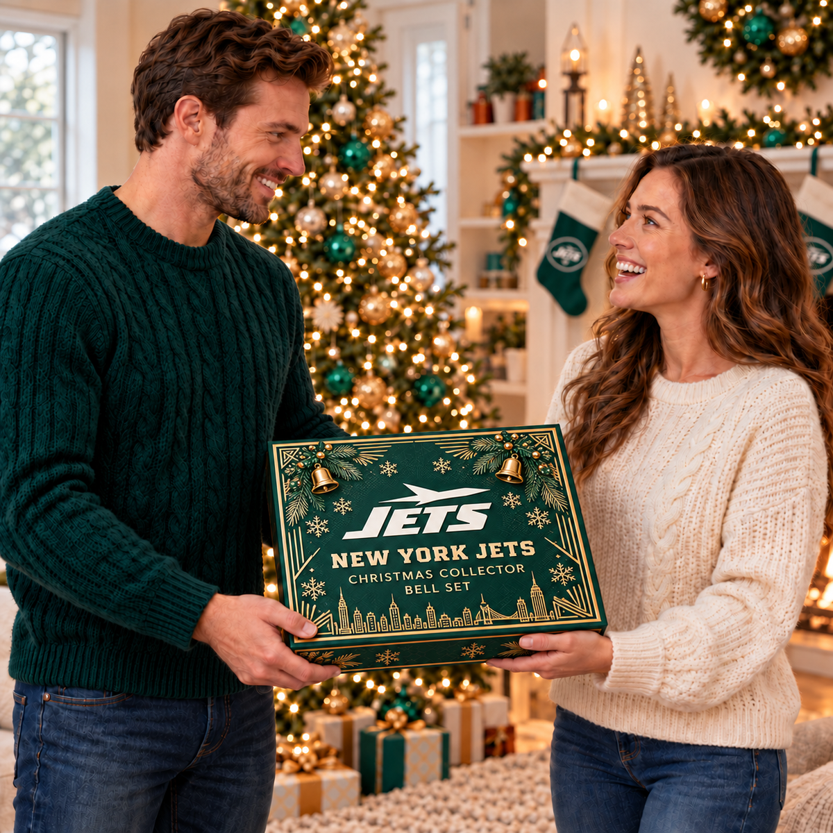 Premium NYJ Christmas Bell Ornament TTMH
