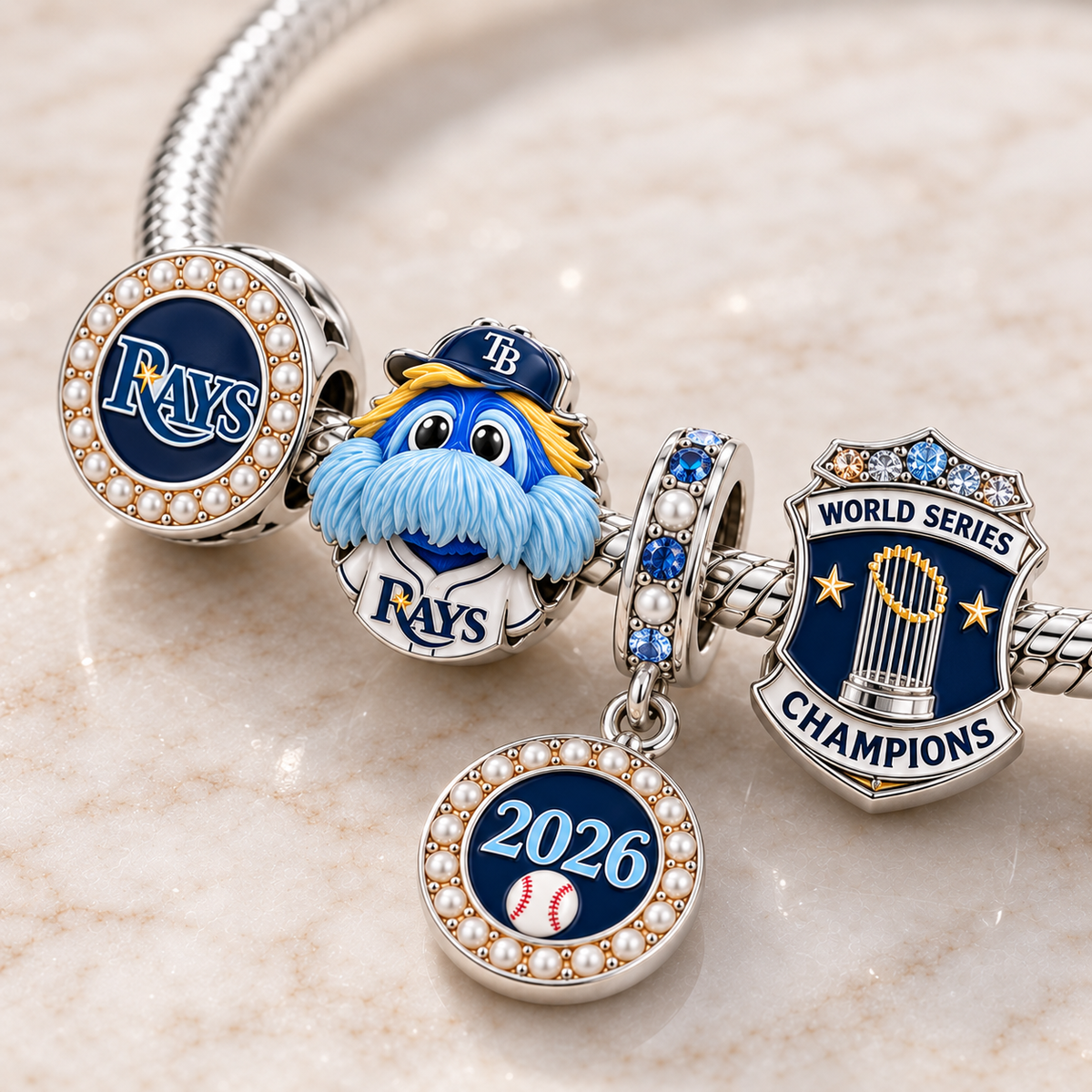 TPBR Silver Charm Bracelet Set NHVH